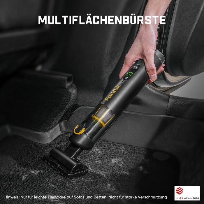Fanttik Slim V10 APEX Безжична мини ръчна прахосмукачка 19 kPa 4 в 1 Черна
