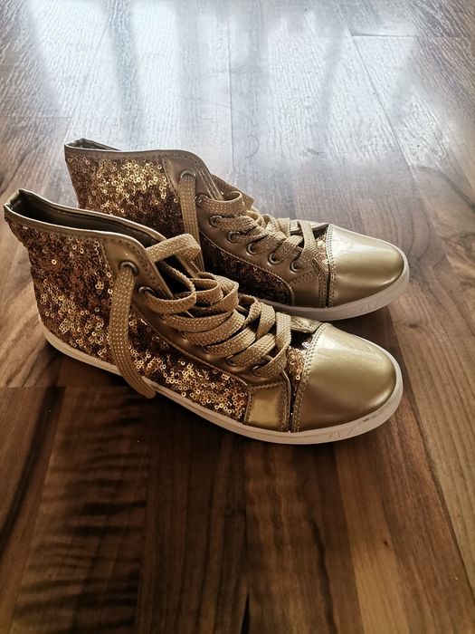 Кецове с паети - златисти