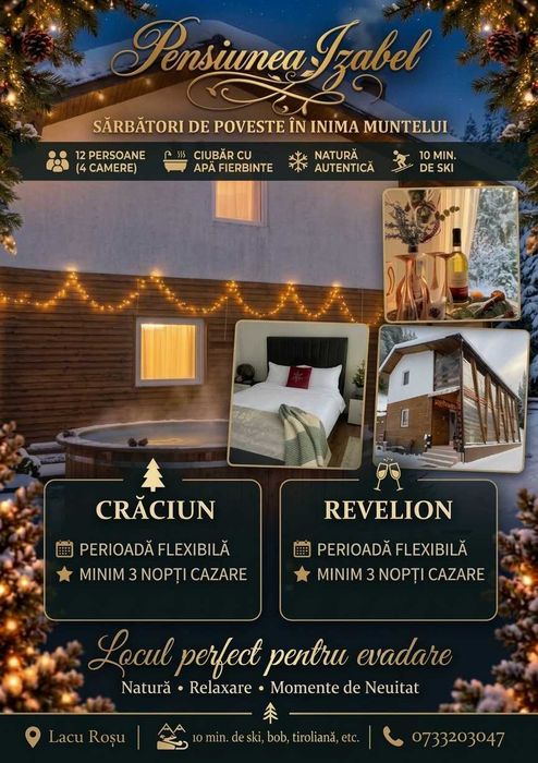 Închiriez Pensiune pentru Crăciun / Revelion