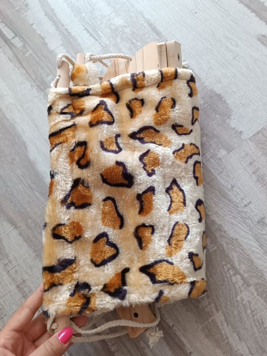 hamac patut pat culcus pentru pisici cu doua fete, din lemn, nou