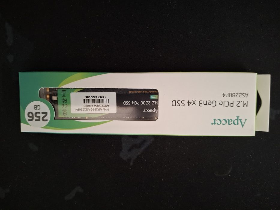 SSD Apacer 256 GB NVME M.2 PCIe Gen3 x4