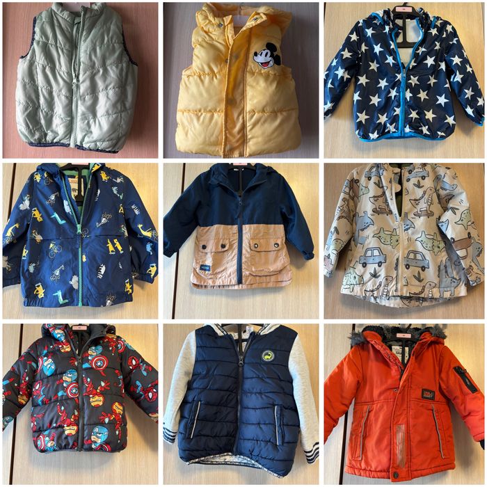 Geci, veste, pantaloni, body, camasi 86-92