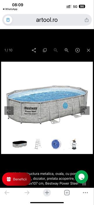 Vand piscina identica cu cea din poza. Piscina este noua , in ambalaj