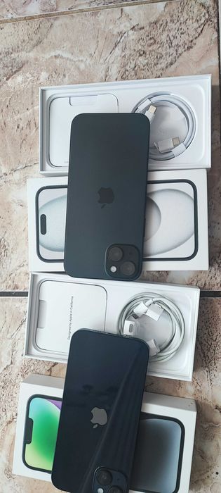 iphone 14 plus (B=90%) 1400lei si iphone 15 plus (B=98%) 1850lei impecabile