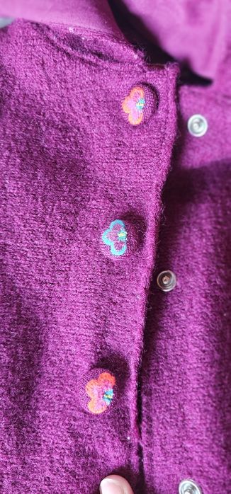 Palton lana brodat dpam fetite