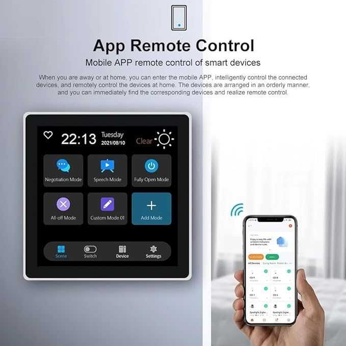 Tuya T3E Zigbee Смарт Ключ & Контролен Панел за Сцени | 3 изхода