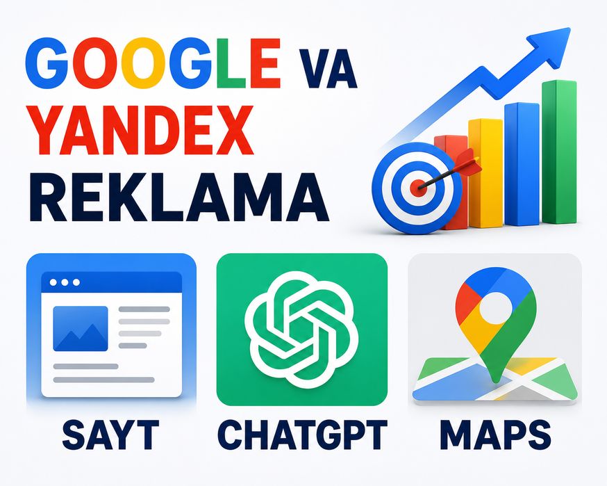 Google va Yandexda reklama - 900.000 so`m