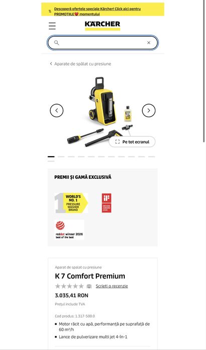 Karcher K7 comfort Premium  –nou sigilat