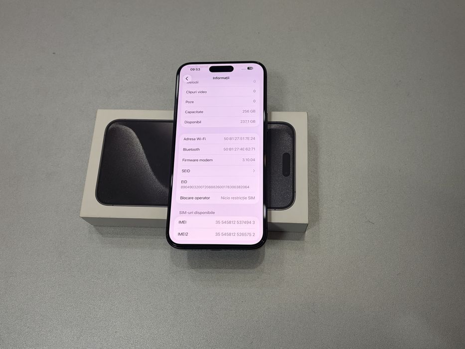 Iphone 15 Pro Max, 256 GB, Titanium Black