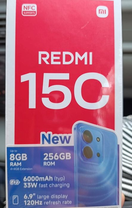 Нов телефон Redmi 15C     3години гаранция