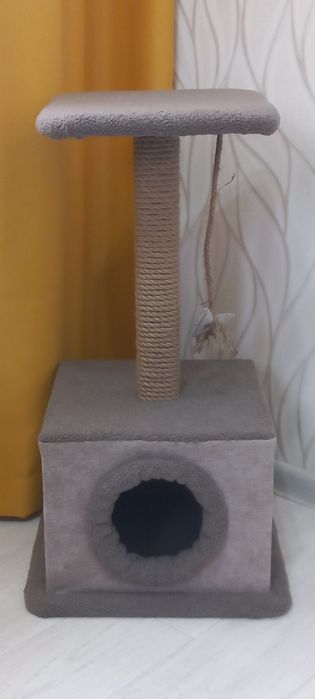 НОВЫЙ! Домик для кошки с когтеточкой, когтеточка, кошачий домик.