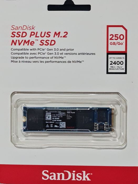 SSD plus M.2 NVMe   250 Gb