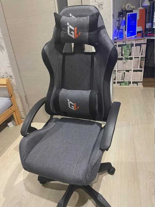 НОВ Стилен Геймърски стол GAMELAB NOMAD Breeze, тъмносив