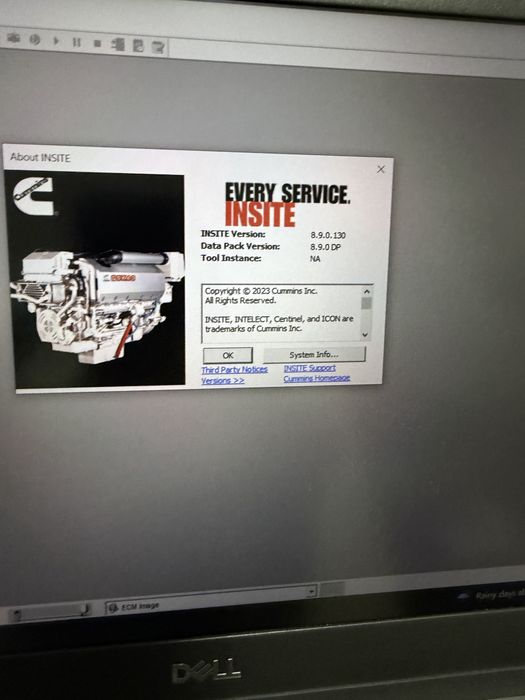Tester/Diagnoza Dedicata Cummins/Komatsu cu inline 6 Cummins Insite 8.9 & Calterm 4.7 in Engleza