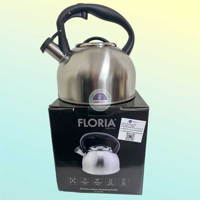 Чайник от неръждаема стомана FLORIA 3 л – полиран външен вид