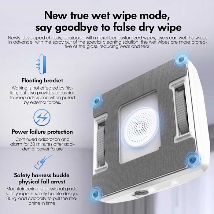 Робот за почистване на прозорци Dual Spray Window Cleaning Robot,Гаранция,БЕЗПЛАТНА ДОСТАВКА ДО ОФИС НА ЕКОНТ