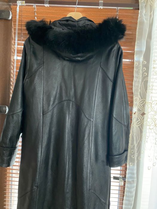 Кожено дамско манто