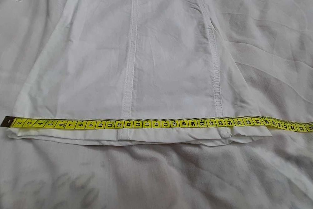 Pantaloni dama visinii, albi