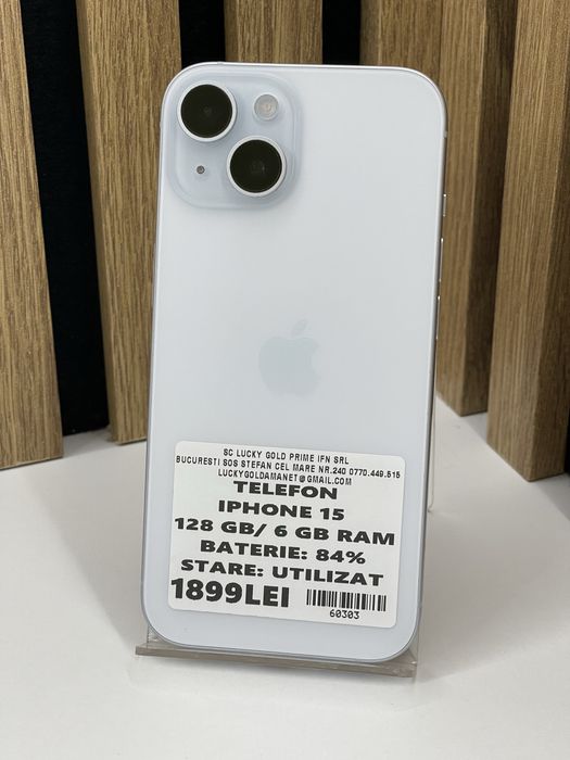 Iphone 15 128Gb 84% baterie Garantie / Factura #60303