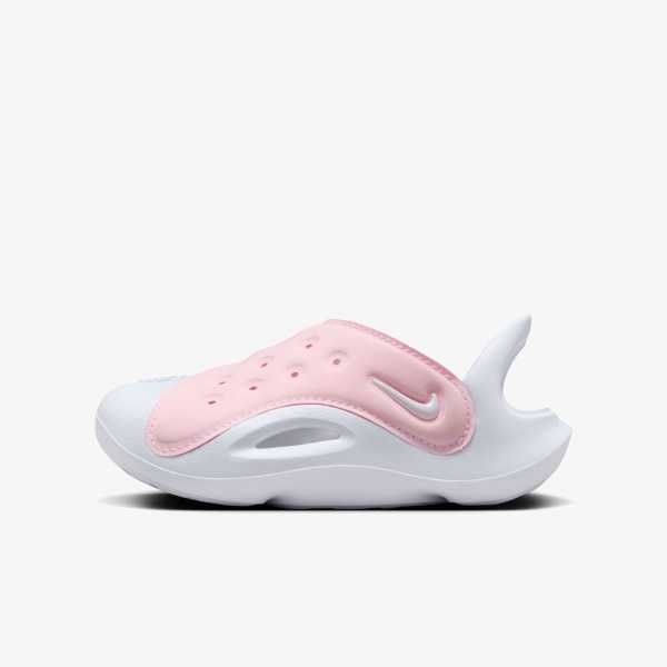 Saboti sandale Nike Aqua Swoosh fete alb/roz măr 31 NOI