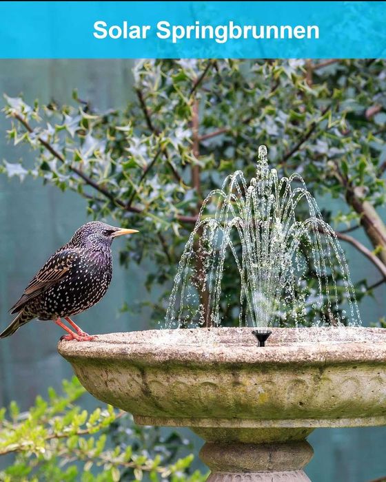 НОВ! Соларен фонтан Biling 2.5W – с филтър и 6 дюзи