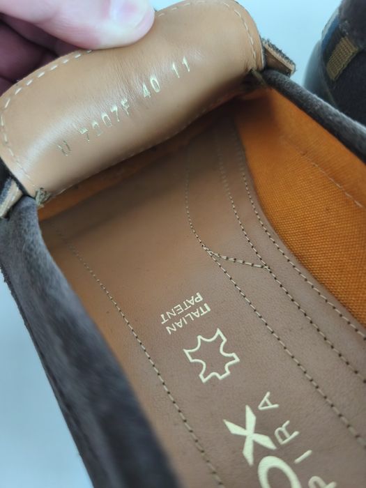 Мъжки мокасини GEOX U SNAKE MOC F  U 7207 F от кафяв набук