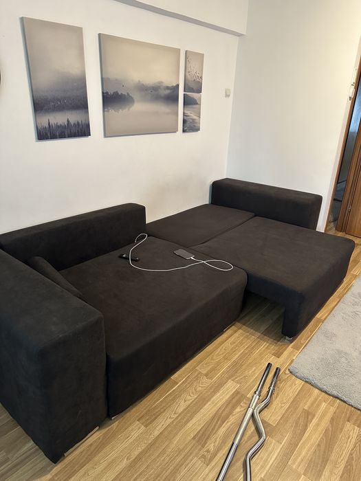 Vand canapea extensibila cu lada de depozitare
