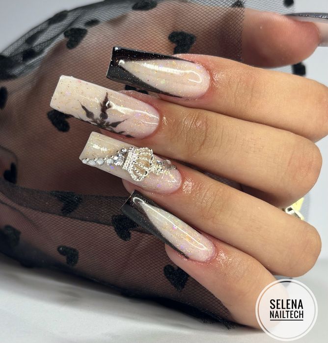 Unghii cu gel si oja semi