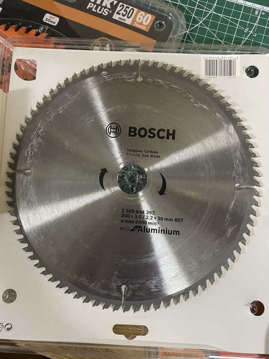 Диск пильный Bosch Eco for Aluminium 250 мм, 80 зубьев