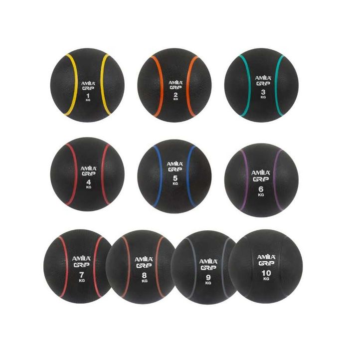 Медицинска Топка Amila Grip, Топки за Фитнес 1 кг - 10 кг, Аксесоари
