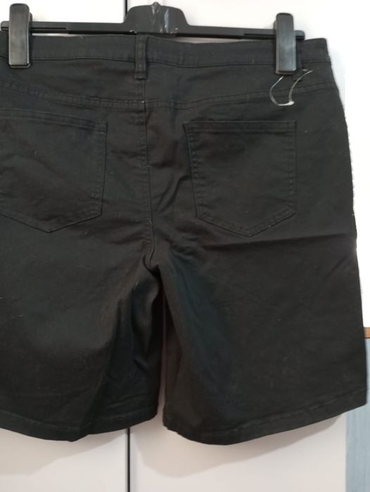 Pantaloni scurți de damă, negri, din bumbac, mărimea 44