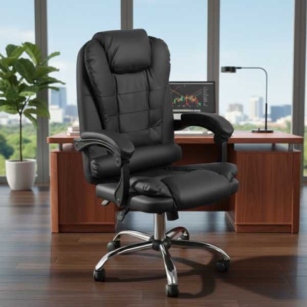 Въртящ се офис стол Aseto с функция накланяне, Кремав/Черен, до 140 кг