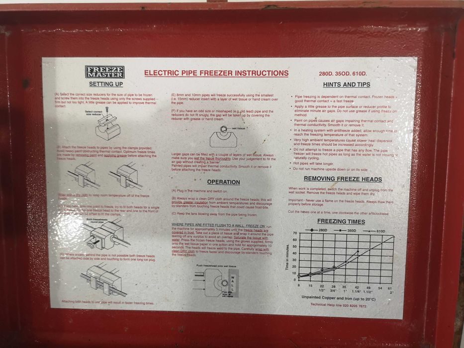 Машина за замразяване на тръби - FREEZE MASTER