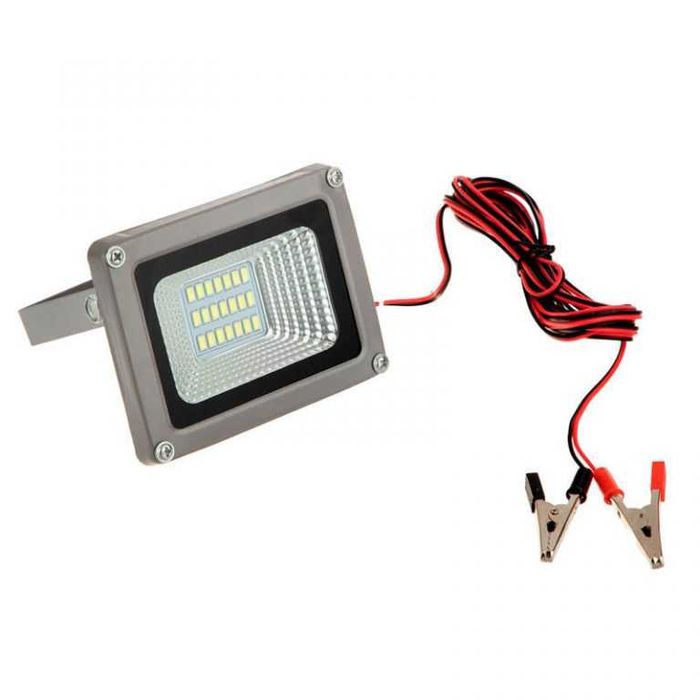 Proiector LED 12 volti 10w, cablu, clesti