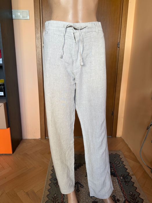 Мъжки дълъг панталон ( лен и памук), размер L