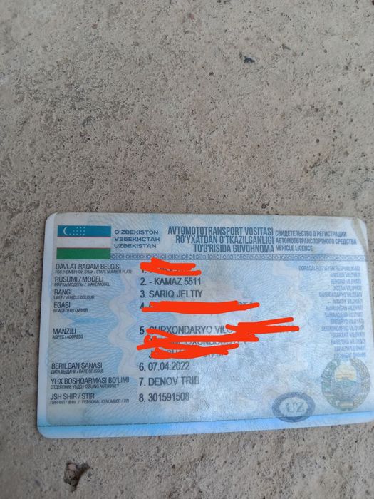 Kamaz samasval sotiladi variantga ham beriladi