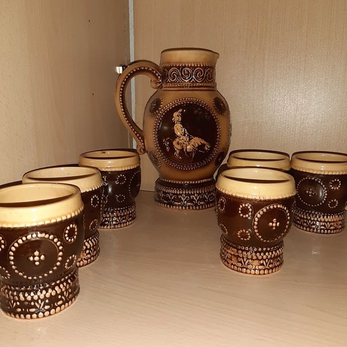 set cesti si carafa rustice Brasov