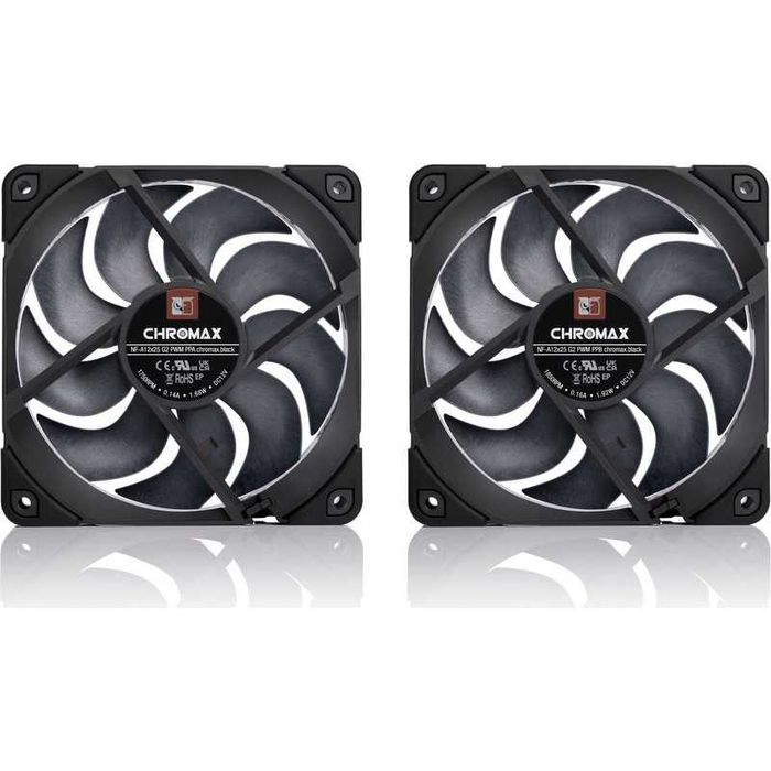 Ventilator Noctua NF-A12x25 G2 PWM chromax.black 120mm Black Two Fan Pack