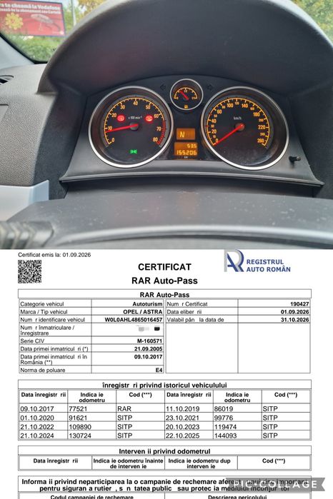 Opel Astra H 2006 1.6i Ecotec Cutie Automata Inmatriculat RO