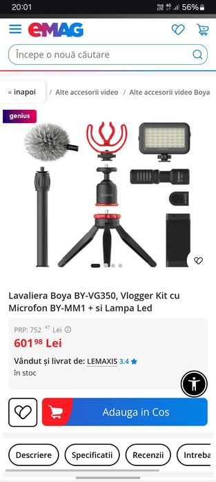 Vand Video Kit Boya la 450 din 600 lei