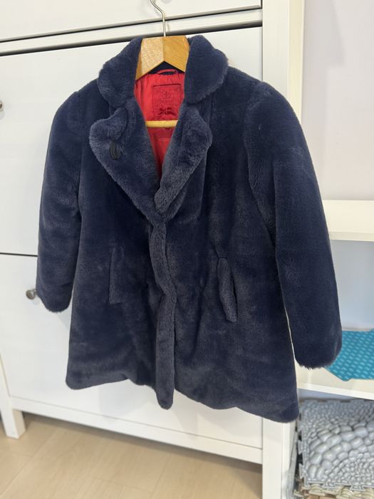 Эко шубка для девочек 9-10 лет, original Marines
