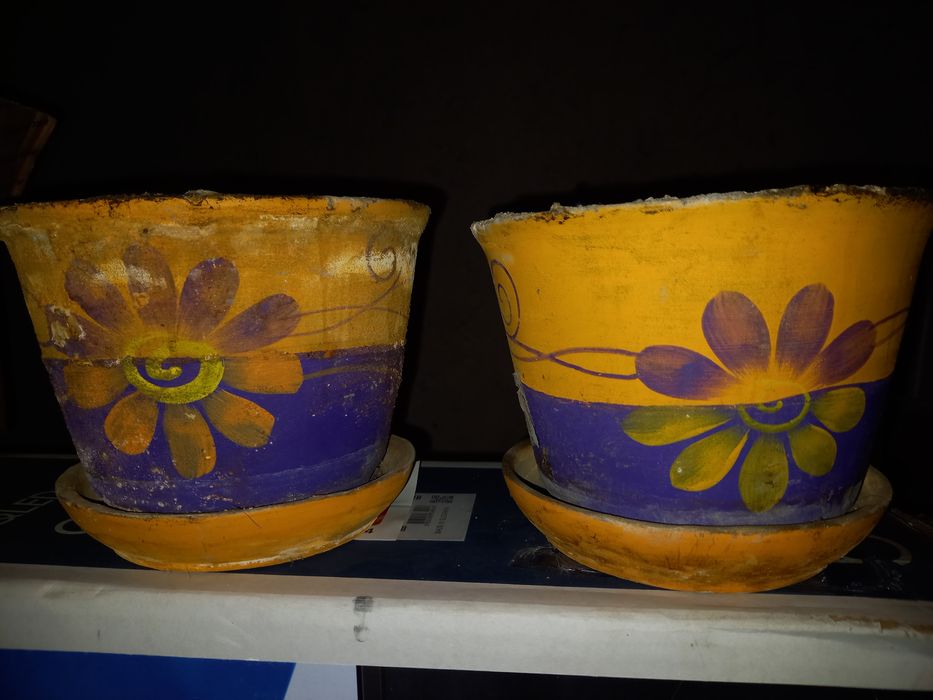 Саксия за цветя ръчно рисувана