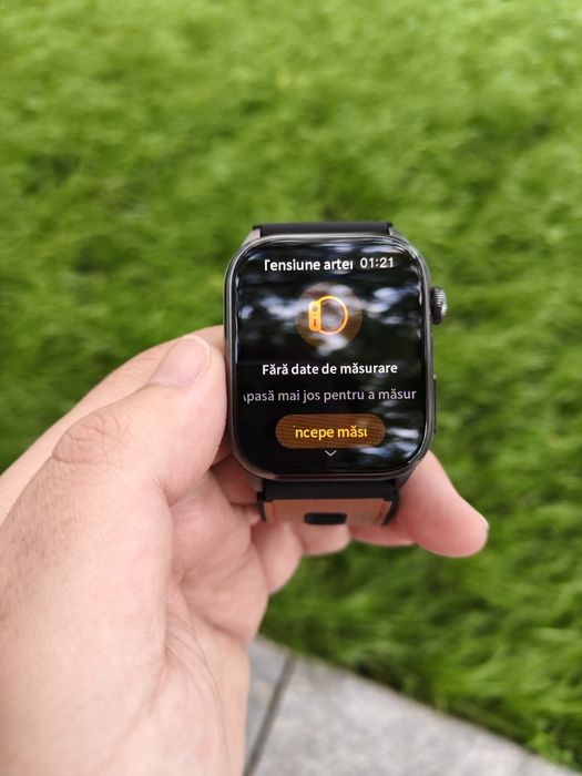 NOU, SIGILAT Ceas Smartwatch cu monitorizare tensiune arteriala, glicemie, autonomie 10 zile, compatibil iPhone și android. meniu limba romana