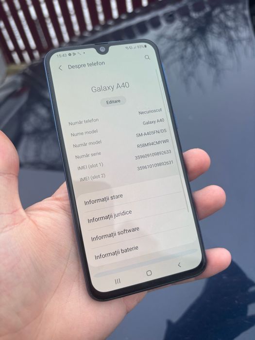 Telefon Samsung Galaxy A40  Impecabil ca Nou Blue 64GB 4GB Ram 4G