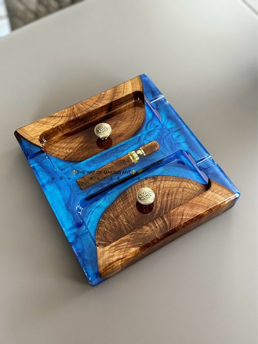 Пепелник за пури и цигари от Уникален Американски Орех | Подарък