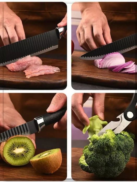 Oshxona pichoqlari to'plami, 6 tasi 1 da ZEPTER oshxona pichoqlari to'