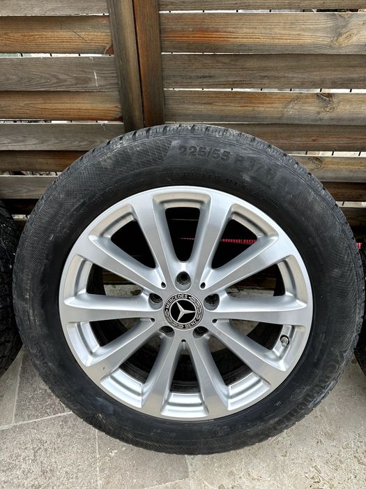 jante roti Mercedes w213  17" e class anvelope 225 55 17 Continental