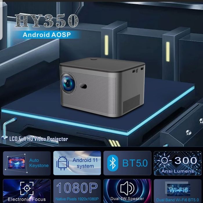 Проектор HY350 4K Android 1000 каналы  и фильмы Прошитый