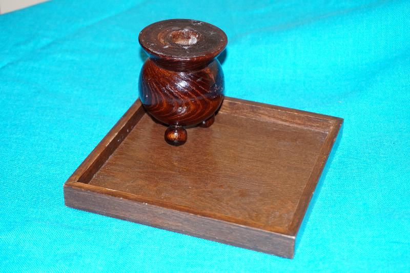 Свещник и поставка - дървени