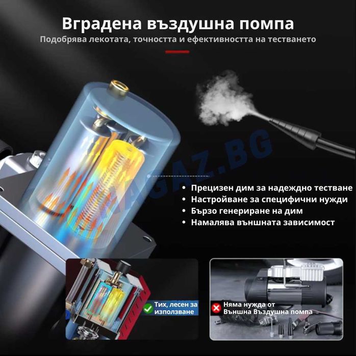 Пушек Машина за Откриване на Утечки с Дим или Въздух/ТУРБО ДИАГНОСТИКА